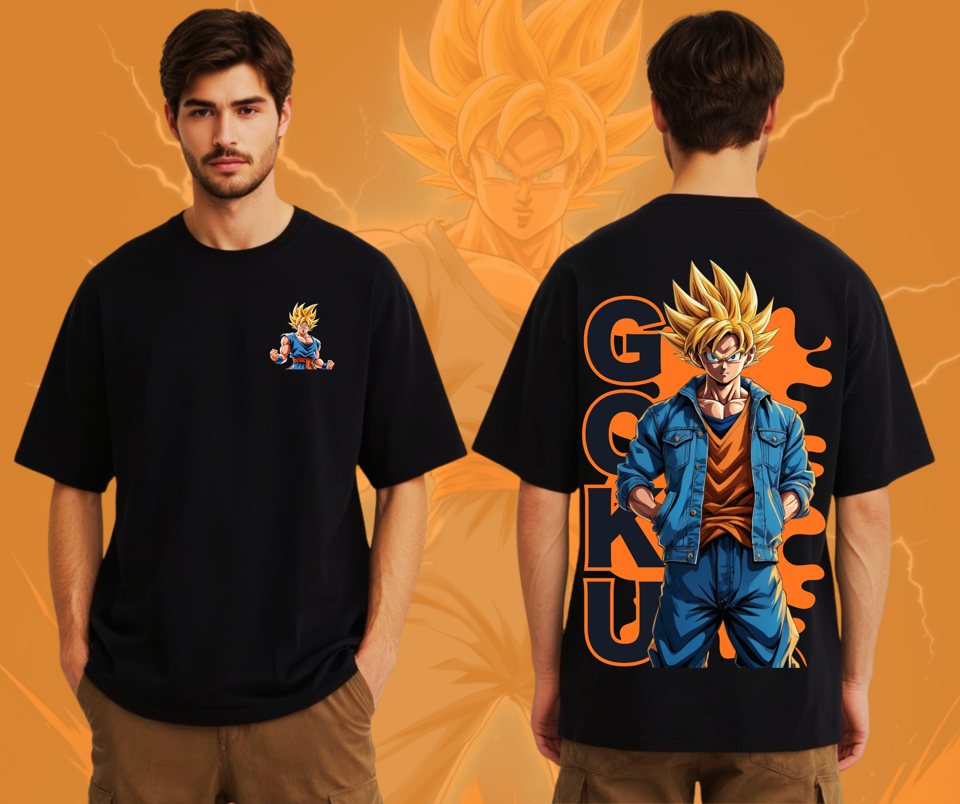 GOKU1- BLACK OVERSIZE T-SHIRT