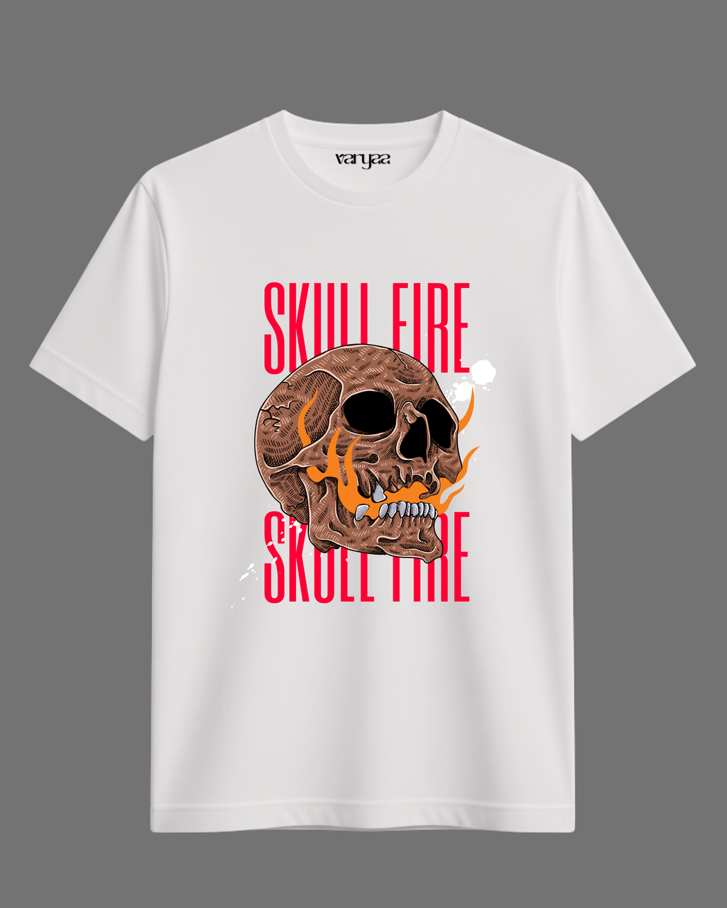 SKULL FIRE REGULAR T-SHIRT