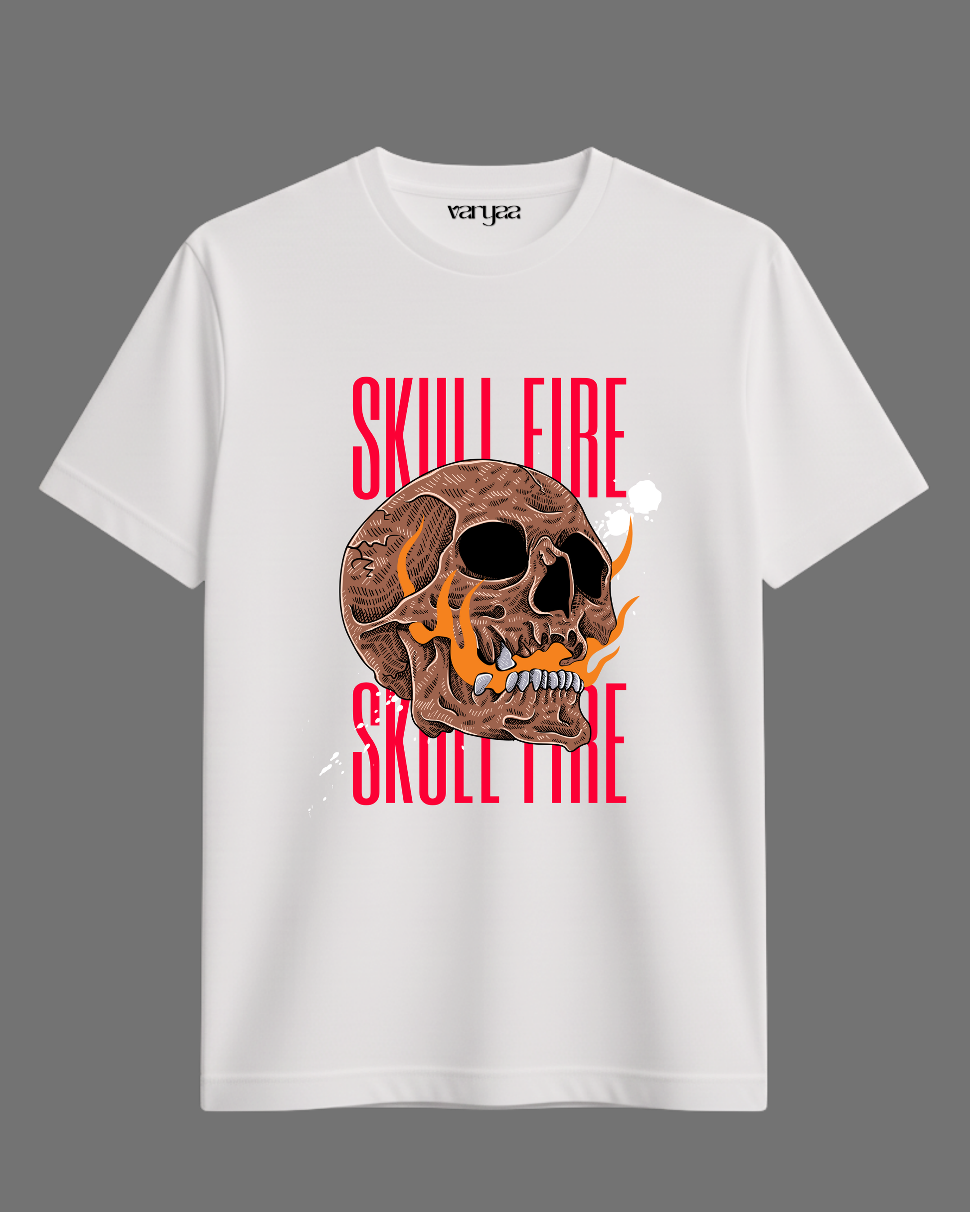 SKULL FIRE REGULAR T-SHIRT
