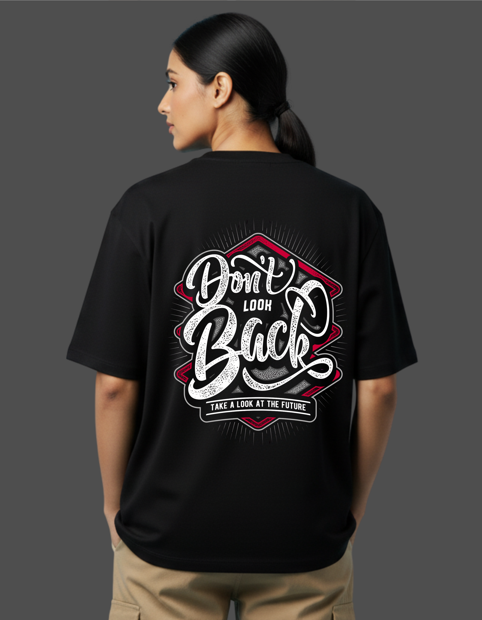 DON'T LOOK BACK OVERSIZE T-SHIRT