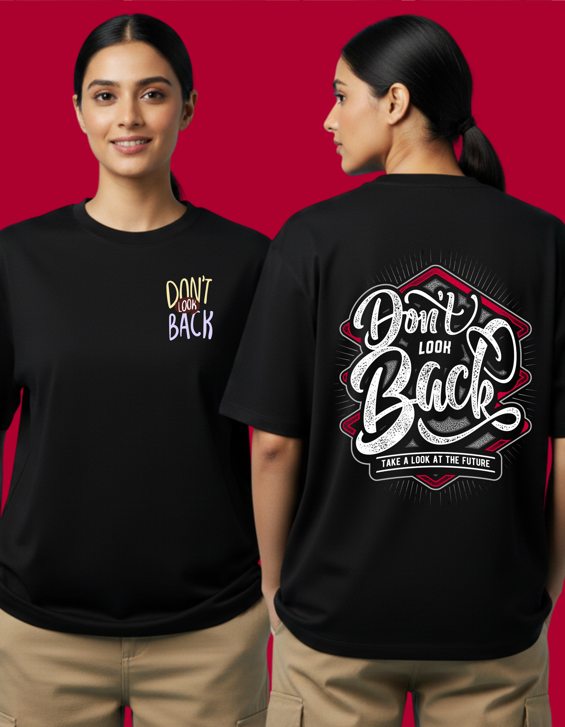 DON'T LOOK BACK OVERSIZE T-SHIRT