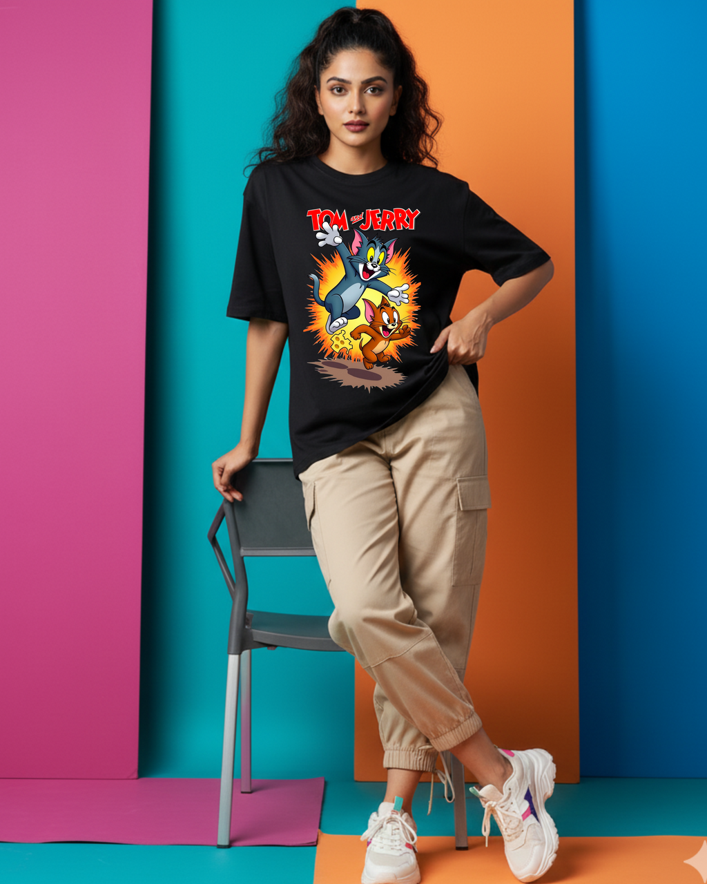 TOM AND JERRY OVERSIZE T-SHIRT