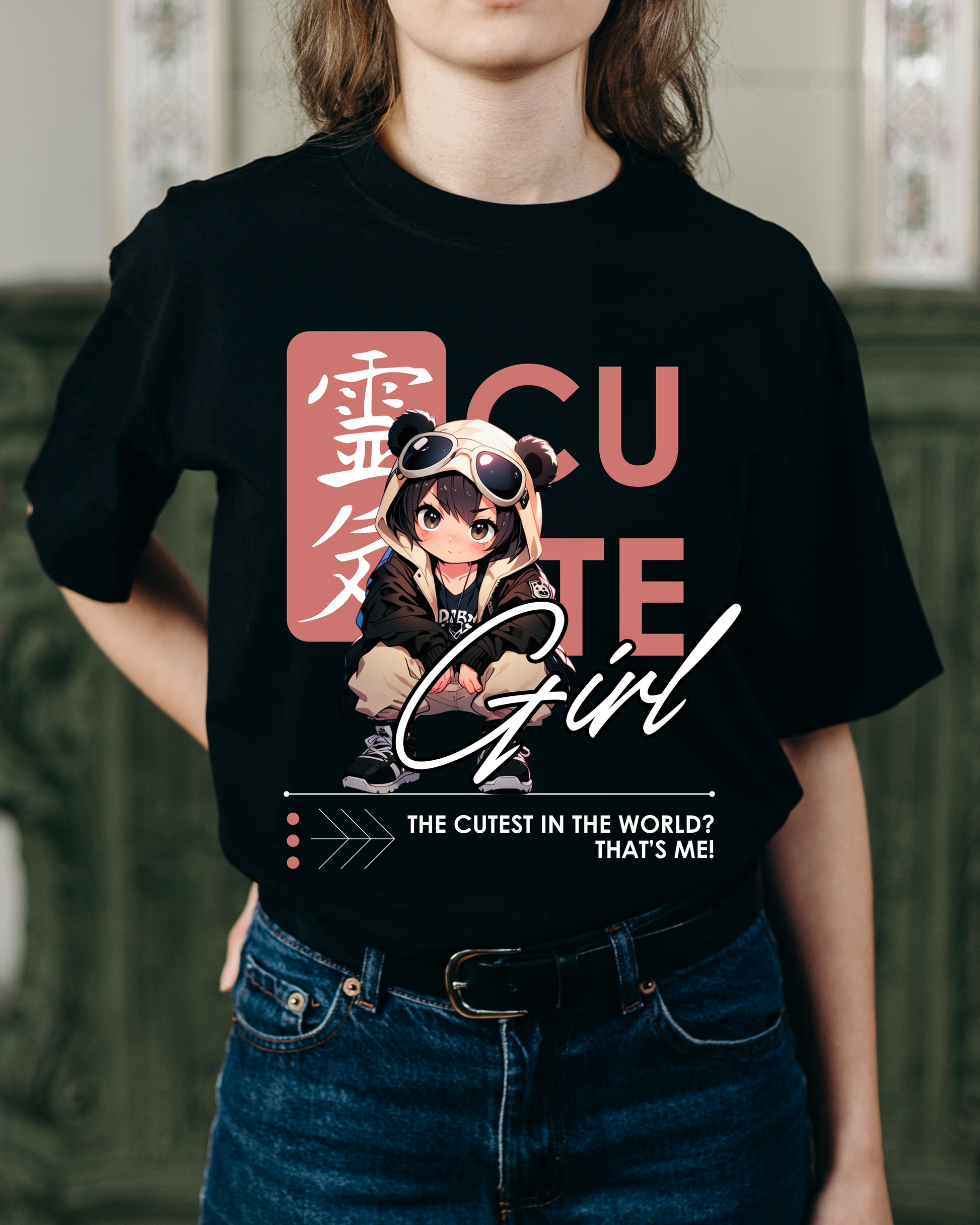 CUTE GIRL OVERSIZE T-SHIRT