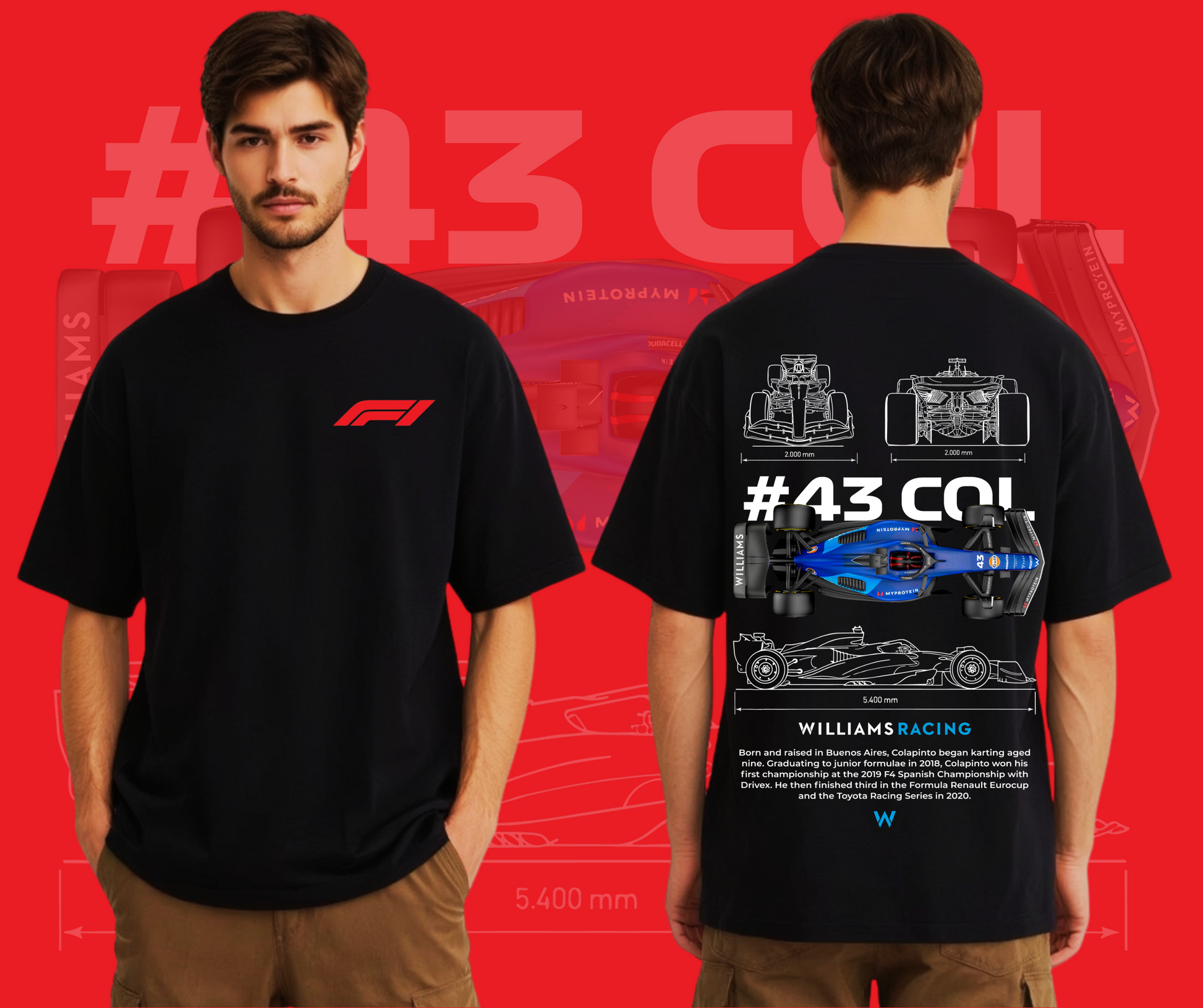 F1 - BLACK OVERSIZE T-SHIRT