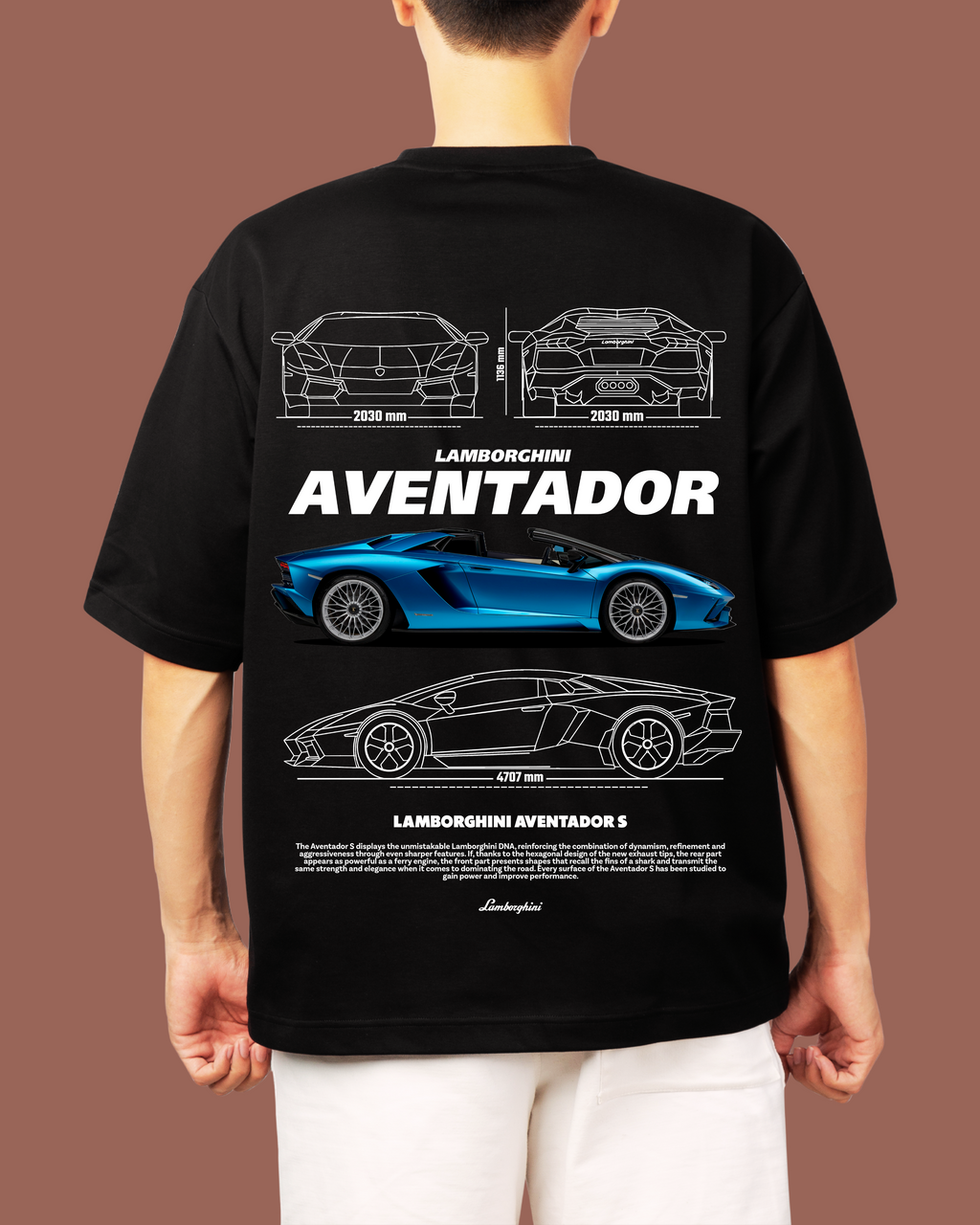 LAMBORGINI - BLACK OVERSIZE T-SHIRT