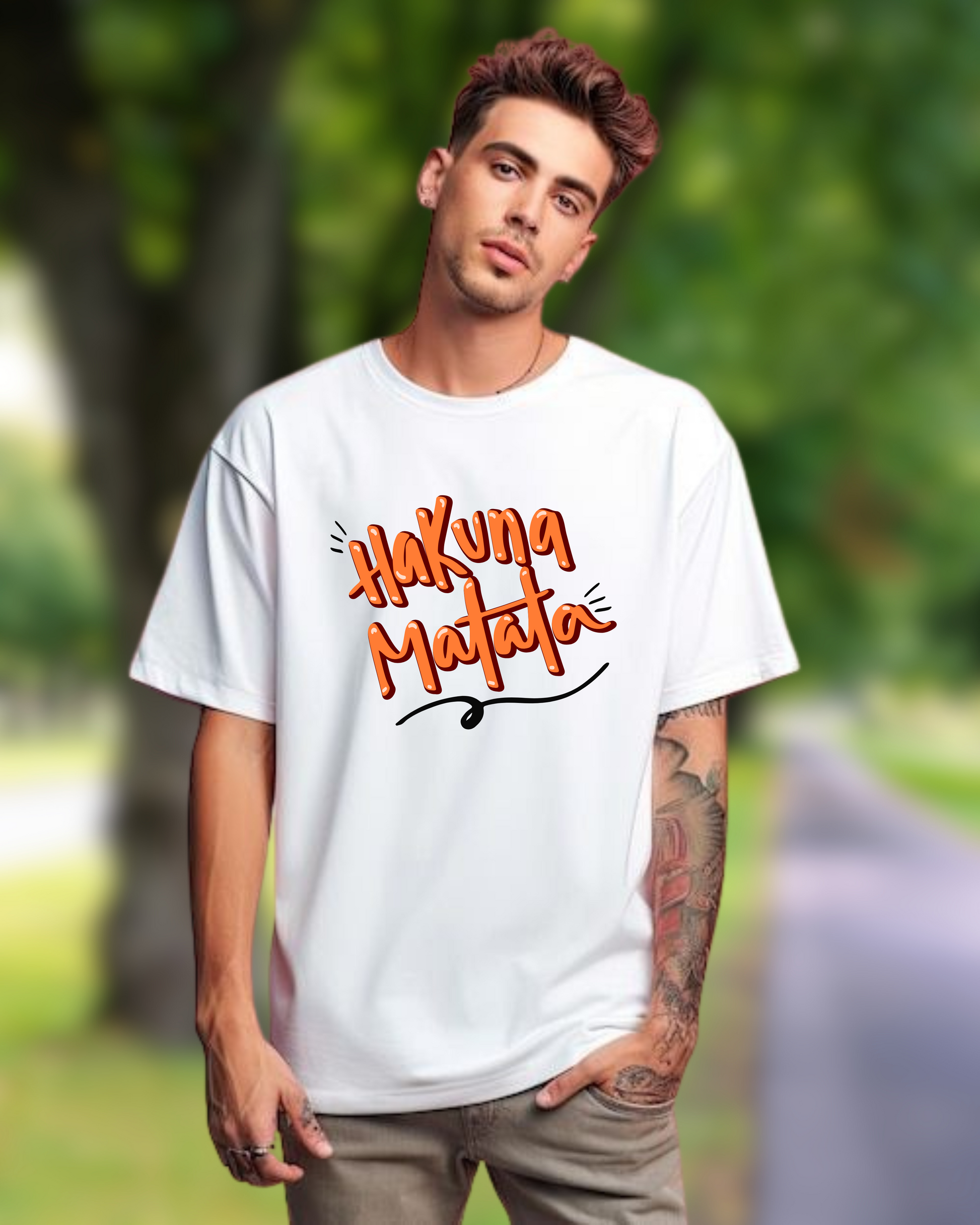 HAKUNA MATATA MINIMAL OVERSIZE T-SHIRT